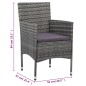 vidaXL Juego de comedor de jardín 11 piezas ratán sintético gris vidaXL Juego de comedor de jardín 11 piezas ratán sintético gris
