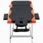 vidaXL Camilla de masaje plegable 3 zonas aluminio negro y naranja vidaXL Camilla de masaje plegable 3 zonas aluminio negro y naranja