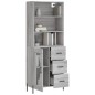 vidaXL Aparador alto madera contrachapada gris sonoma 69,5x34x180 cm vidaXL Aparador alto madera contrachapada gris sonoma 69,5x34x180 cm