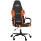 vidaXL Silla gaming cuero sintético negro y naranja vidaXL Silla gaming cuero sintético negro y naranja