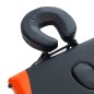 vidaXL Camilla de masaje plegable 3 zonas aluminio negro y naranja vidaXL Camilla de masaje plegable 3 zonas aluminio negro y naranja