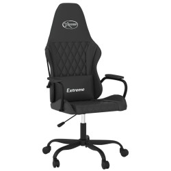 vidaXL Silla gaming cuero sintético negro