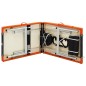 vidaXL Camilla de masaje plegable 3 zonas aluminio negro y naranja vidaXL Camilla de masaje plegable 3 zonas aluminio negro y naranja