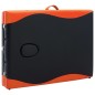 vidaXL Camilla de masaje plegable 3 zonas aluminio negro y naranja vidaXL Camilla de masaje plegable 3 zonas aluminio negro y naranja