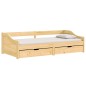 vidaXL Sofá cama con 2 cajones madera maciza pino IRUN 90x200cm vidaXL Sofá cama con 2 cajones madera maciza pino IRUN 90x200cm