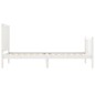 vidaXL Estructura de cama con cabecero madera maciza blanco 100x200 cm vidaXL Estructura de cama con cabecero madera maciza blanco 100x200 cm