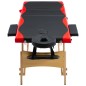 vidaXL Camilla de masaje plegable 3 zonas madera negro y rojo vidaXL Camilla de masaje plegable 3 zonas madera negro y rojo