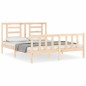 vidaXL Estructura de cama con cabecero madera maciza 160x200 cm vidaXL Estructura de cama con cabecero madera maciza 160x200 cm