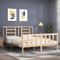 vidaXL Estructura de cama con cabecero madera maciza 160x200 cm vidaXL Estructura de cama con cabecero madera maciza 160x200 cm