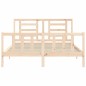 vidaXL Estructura de cama con cabecero madera maciza 160x200 cm vidaXL Estructura de cama con cabecero madera maciza 160x200 cm