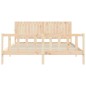 vidaXL Estructura de cama de matrimonio con cabecero madera maciza vidaXL Estructura de cama de matrimonio con cabecero madera maciza