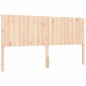 vidaXL Estructura de cama de matrimonio con cabecero madera maciza vidaXL Estructura de cama de matrimonio con cabecero madera maciza