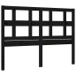 vidaXL Estructura de cama con cabecero madera maciza negro 140x200 cm