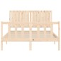 vidaXL Estructura de cama de matrimonio con cabecero madera maciza vidaXL Estructura de cama de matrimonio con cabecero madera maciza