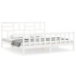 vidaXL Estructura de cama con cabecero madera maciza blanco 200x200 cm