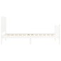 vidaXL Estructura de cama con cabecero madera maciza blanco 100x200 cm vidaXL Estructura de cama con cabecero madera maciza blanco 100x200 cm