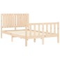 vidaXL Estructura de cama de matrimonio con cabecero madera maciza vidaXL Estructura de cama de matrimonio con cabecero madera maciza