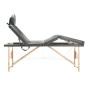 vidaXL Camilla de masaje 4 zonas estructura madera antracita 186x68 cm vidaXL Camilla de masaje 4 zonas estructura madera antracita 186x68 cm