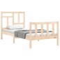 vidaXL Estructura de cama con cabecero madera maciza vidaXL Estructura de cama con cabecero madera maciza
