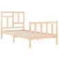vidaXL Estructura de cama con cabecero madera maciza vidaXL Estructura de cama con cabecero madera maciza