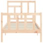 vidaXL Estructura de cama con cabecero madera maciza vidaXL Estructura de cama con cabecero madera maciza