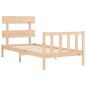 vidaXL Estructura de cama con cabecero madera maciza 100x200 cm vidaXL Estructura de cama con cabecero madera maciza 100x200 cm