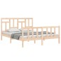 vidaXL Estructura de cama de matrimonio con cabecero madera maciza vidaXL Estructura de cama de matrimonio con cabecero madera maciza