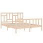 vidaXL Estructura de cama de matrimonio con cabecero madera maciza vidaXL Estructura de cama de matrimonio con cabecero madera maciza