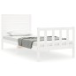 vidaXL Estructura de cama individual con cabecero madera maciza blanco vidaXL Estructura de cama individual con cabecero madera maciza blanco