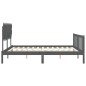 vidaXL Estructura cama de matrimonio con cabecero madera maciza gris vidaXL Estructura cama de matrimonio con cabecero madera maciza gris