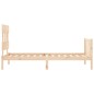 vidaXL Estructura de cama con cabecero madera maciza 100x200 cm vidaXL Estructura de cama con cabecero madera maciza 100x200 cm