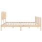 vidaXL Estructura de cama de matrimonio con cabecero madera maciza