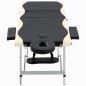 vidaXL Camilla de masaje plegable 3 zonas aluminio negro y beige vidaXL Camilla de masaje plegable 3 zonas aluminio negro y beige