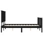 vidaXL Estructura de cama con cabecero madera maciza negro 140x190 cm vidaXL Estructura de cama con cabecero madera maciza negro 140x190 cm