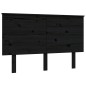 vidaXL Estructura de cama con cabecero madera maciza negro 140x190 cm vidaXL Estructura de cama con cabecero madera maciza negro 140x190 cm