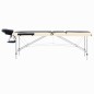 vidaXL Camilla de masaje plegable 3 zonas aluminio negro y beige vidaXL Camilla de masaje plegable 3 zonas aluminio negro y beige