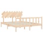 vidaXL Estructura de cama con cabecero madera maciza 160x200 cm