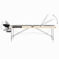 vidaXL Camilla de masaje plegable 3 zonas aluminio negro y beige vidaXL Camilla de masaje plegable 3 zonas aluminio negro y beige