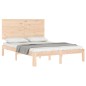 vidaXL Estructura de cama con cabecero madera maciza 140x200 cm