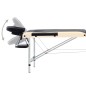 vidaXL Camilla de masaje plegable 3 zonas aluminio negro y beige vidaXL Camilla de masaje plegable 3 zonas aluminio negro y beige