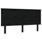 vidaXL Estructura de cama con cabecero madera maciza negro 160x200 cm vidaXL Estructura de cama con cabecero madera maciza negro 160x200 cm