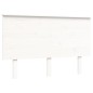 vidaXL Estructura cama de matrimonio con cabecero madera maciza blanco vidaXL Estructura cama de matrimonio con cabecero madera maciza blanco