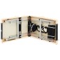 vidaXL Camilla de masaje plegable 3 zonas aluminio negro y beige vidaXL Camilla de masaje plegable 3 zonas aluminio negro y beige