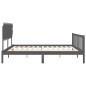 vidaXL Estructura de cama con cabecero madera maciza gris 200x200 cm vidaXL Estructura de cama con cabecero madera maciza gris 200x200 cm