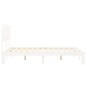 vidaXL Estructura de cama con cabecero madera maciza blanco 140x190 cm vidaXL Estructura de cama con cabecero madera maciza blanco 140x190 cm