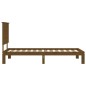 vidaXL Estructura cama y cabecero madera maciza marrón miel 100x200 cm vidaXL Estructura cama y cabecero madera maciza marrón miel 100x200 cm