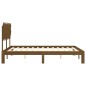 vidaXL Estructura de cama con cabecero madera marrón miel 160x200 cm
