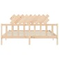 vidaXL Estructura de cama de matrimonio con cabecero madera maciza vidaXL Estructura de cama de matrimonio con cabecero madera maciza