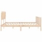 vidaXL Estructura de cama de matrimonio con cabecero madera maciza vidaXL Estructura de cama de matrimonio con cabecero madera maciza