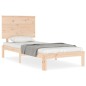 vidaXL Estructura de cama individual con cabecero madera maciza vidaXL Estructura de cama individual con cabecero madera maciza